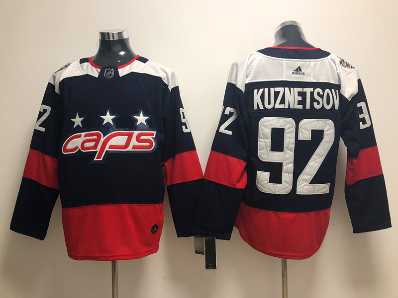 Men's Washington Capitals Evgeny Kuznetsov #92 Navy Jersey